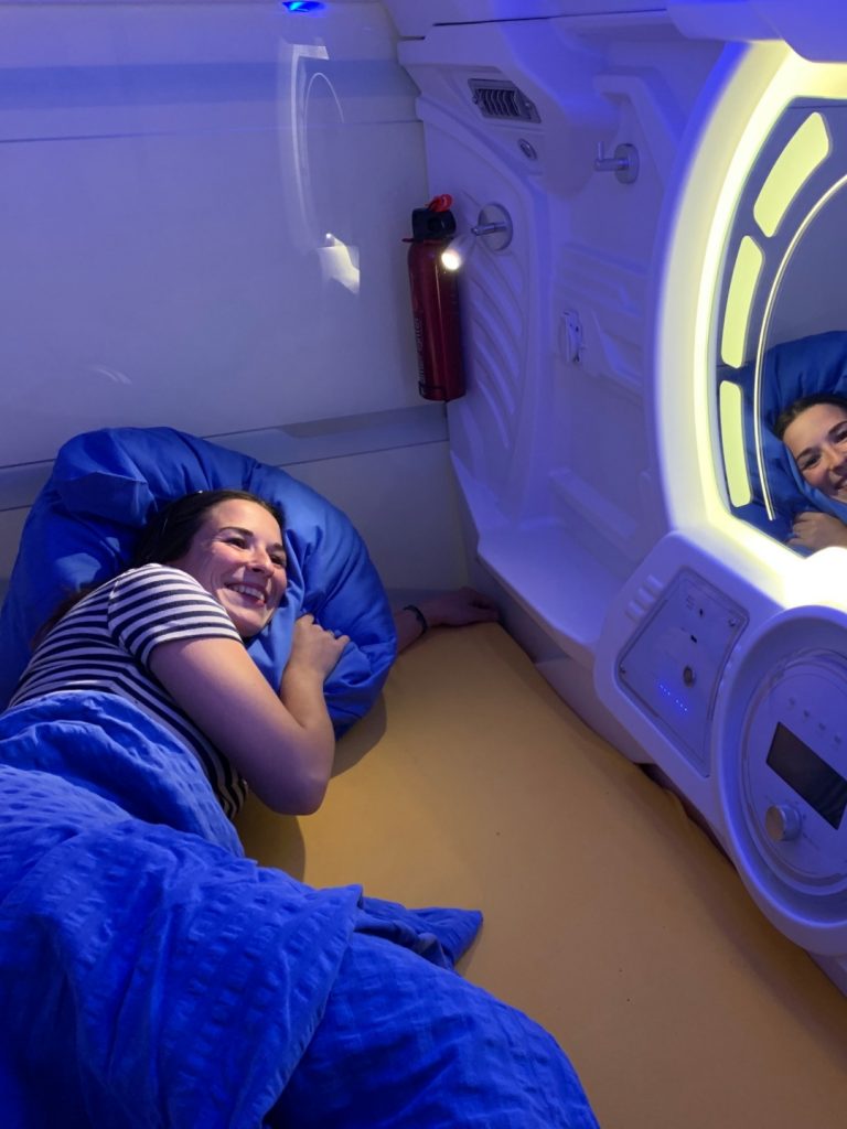 comfortable mattress in our sleeping capsule